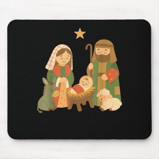 The Greatest Gift Off All Nativity Scene Jesus Mat Muismat (Voorkant)