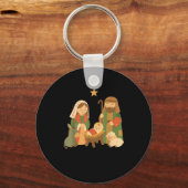 The Greatest Gift Off All Nativity Scene Jesus Mat Sleutelhanger (Voorkant)