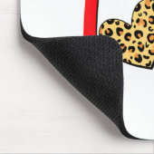 The Greatest Is Love Valentines Day Leopard Heart  Muismat (Hoek)