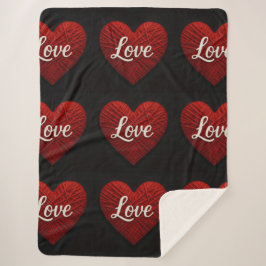 "The Greatest of These" Sherpa Yarn Look Blanket Deken