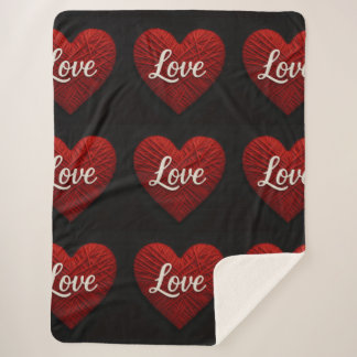 "The Greatest of These" Sherpa Yarn Look Blanket Sherpa Deken