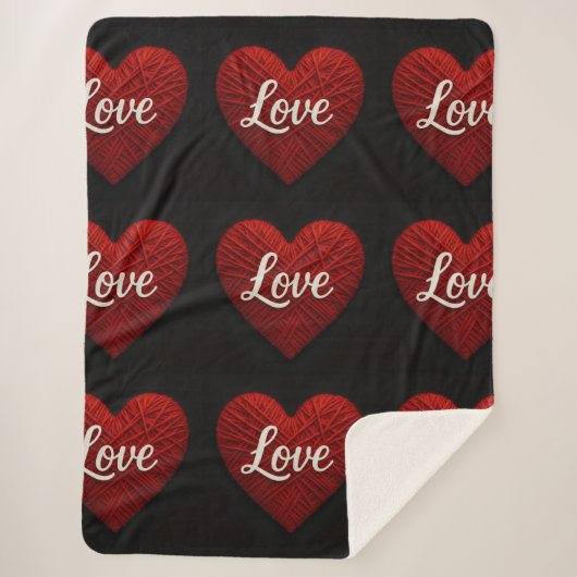 "The Greatest of These" Sherpa Yarn Look Blanket Sherpa Deken (Voorkant)