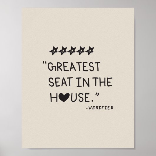 The Greatest seat in the house Poster (Voorkant)