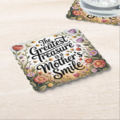 The Greatest Treasure Is A Mother's Smile Kartonnen Onderzetters (Gebogen)