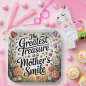 The Greatest Treasure Is A Mother's Smile Papieren Bordje (Feest)