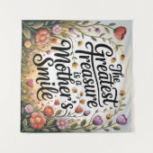 The Greatest Treasure Is A Mother's Smile Wandkleed (Voorkant (horizontaal))