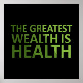 The greatest wealth is health poster (Voorkant)