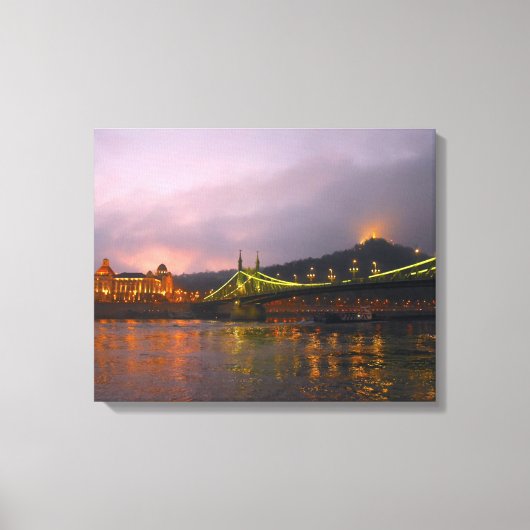The Green Bridge, Liberty Hill, Budapest, Hongarij Canvas Afdruk (Voorkant)