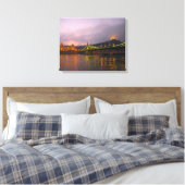 The Green Bridge, Liberty Hill, Budapest, Hongarij Canvas Afdruk (Insitu (Slaapkamer))