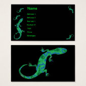 The Green Gecko Art Deco Visitekaartjes (Voorkant /achterkant)