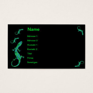 The Green Gecko Art Deco Visitekaartjes