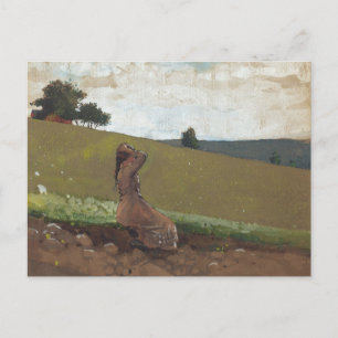 The Green Hill van Winslow Homer Briefkaart