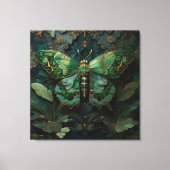 The Green Monarch - Butterfly Digital Art Canvas Afdruk (Voorkant)