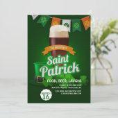 The Green Party St. Patrick's Day Invitation Kaart (Staand voorkant)