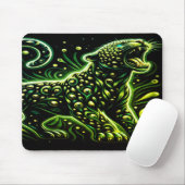 The Green Spotted Leopard On a Thick Laptop Tablet Muismat (Met muis)