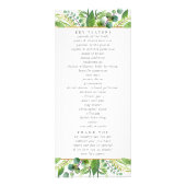 The Greenery & Gold Wedding Collectie - Programma (Achterkant)