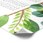 The Greenery & Gold Wedding Collectie Table Plan Poster (Hoek)