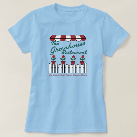The Greenhouse Restaurant, Elmhurst, Illinois T-shirt (Design voorkant)