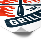 The Grill Master Bbq Father's Day Grandpa Grilling Poster (Hoek)