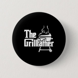 The Grillfather - Pitmaster BBQ Liefhebber Rookvle Ronde Button 5,7 Cm