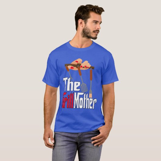 THE GRILLMOTHER Funny grill BBQ women mom mother g T-shirt (Voorkant volledig)