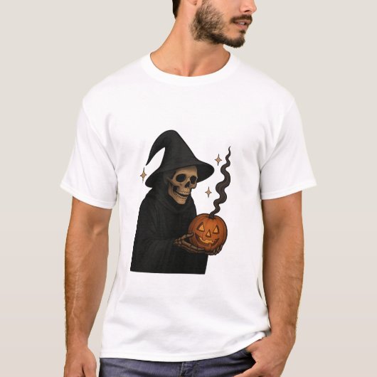 The Grim Reaper’s Pumpkin – Halloween-editie T-shirt (Voorkant)