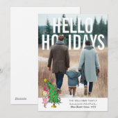 The Grinch | Cindy Lou Who Personalized Photo Feestdagenkaart (Voorkant / Achterkant)