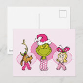 The Grinch Crew in Pink Valentine's Portrait Briefkaart (Voorkant / Achterkant)