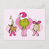 The Grinch Crew in Pink Valentine's Portrait Briefkaart (Voorkant)