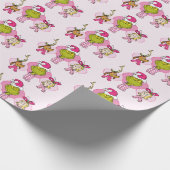 The Grinch Crew in Pink Valentine's Portrait Cadeaupapier (Hoek)