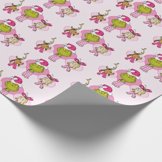 The Grinch Crew in Pink Valentine's Portrait Cadeaupapier (Hoek)