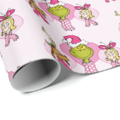 The Grinch Crew in Pink Valentine's Portrait Cadeaupapier (Rol Hoek)