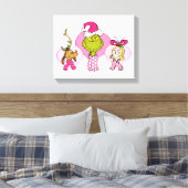 The Grinch Crew in Pink Valentine's Portrait Canvas Afdruk (Insitu (Slaapkamer))