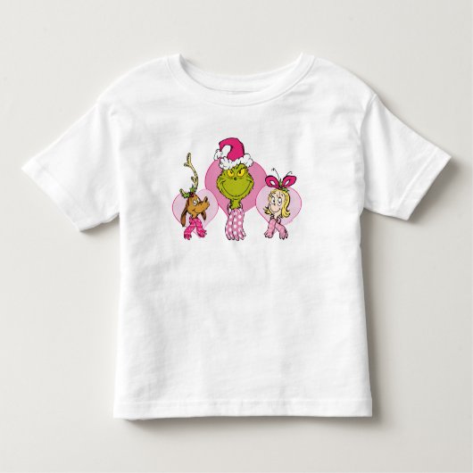 The Grinch Crew in Pink Valentine's Portrait Kinder Shirts (Voorkant)