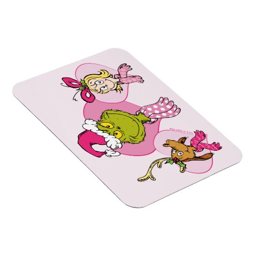 The Grinch Crew in Pink Valentine's Portrait Magneet (Rechterzijde)