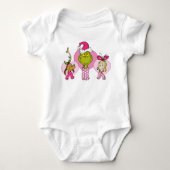 The Grinch Crew in Pink Valentine's Portrait Romper (Voorkant)