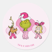 The Grinch Crew in Pink Valentine's Portrait Ronde Sticker (Voorkant)