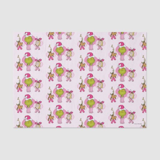 The Grinch Crew in Pink Valentine's Portrait Tissuepapier (Voorkant)