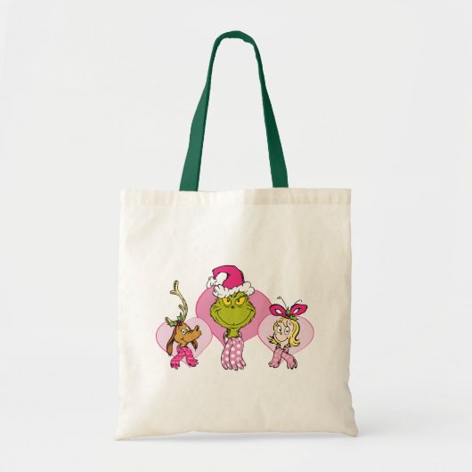The Grinch Crew in Pink Valentine's Portrait Tote Bag (Voorkant)