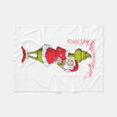 The Grinch Holds Cindy Lou Who Fleece Deken (Voorkant (Horizontaal))