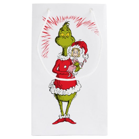 The Grinch Holds Cindy Lou Who Klein Cadeauzakje (Achterkant)