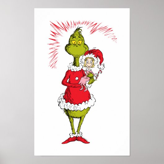 The Grinch Holds Cindy Lou Who Poster (Voorkant)