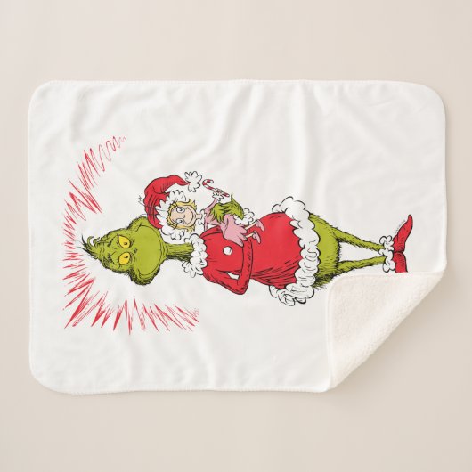 The Grinch Holds Cindy Lou Who Sherpa Deken (Voorkant (horizontaal))
