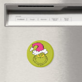 The Grinch in Pink Santa Hat Magneet (Insitu (Vaatwasser))