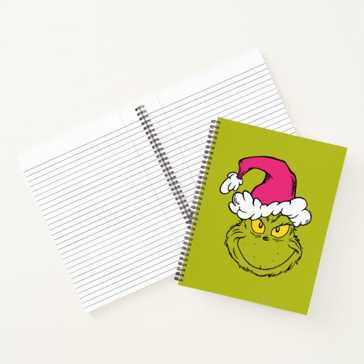 The Grinch in Pink Santa Hat Notitieboek (Binnen)