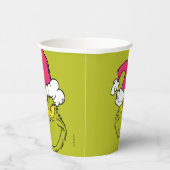 The Grinch in Pink Santa Hat Papieren Bekers (Rechts)