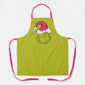 The Grinch in Pink Santa Hat Schort (Voorkant)