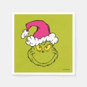 The Grinch in Pink Santa Hat Servet (Voorkant)