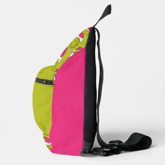 The Grinch in Pink Santa Hat Sling Bag (Rechts)