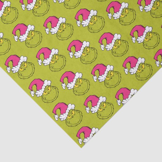 The Grinch in Pink Santa Hat Tissuepapier (Detail)